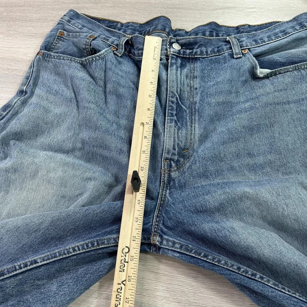 Levis 569 Denim‎ Shorts Mens 40 Blue Loose Fit Zip Fly 5 Pocket Long Jorts Baggy
